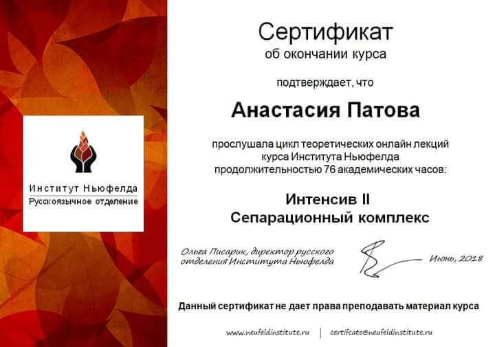 Сертифікат 5 Анастасія  Па...