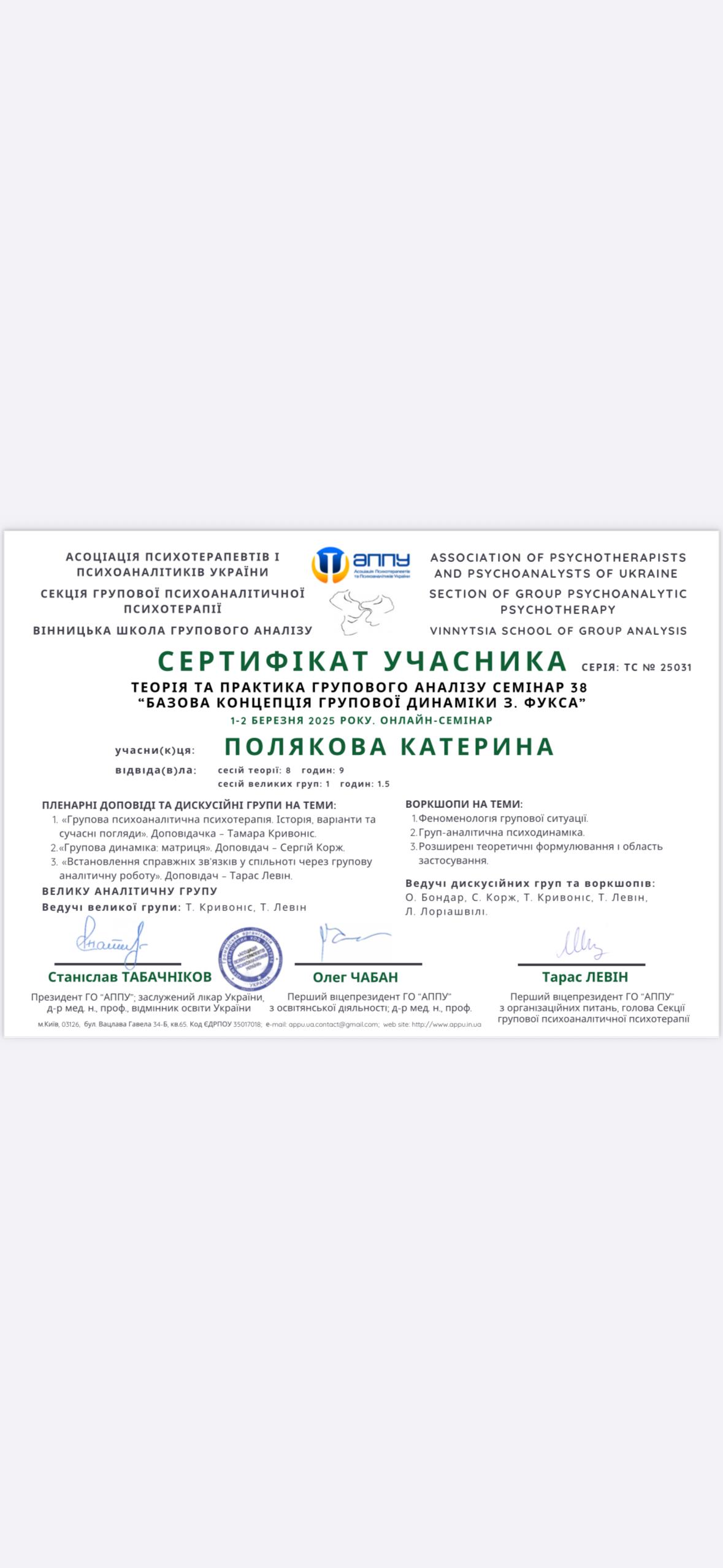 Сертификат 1 Катерина По...