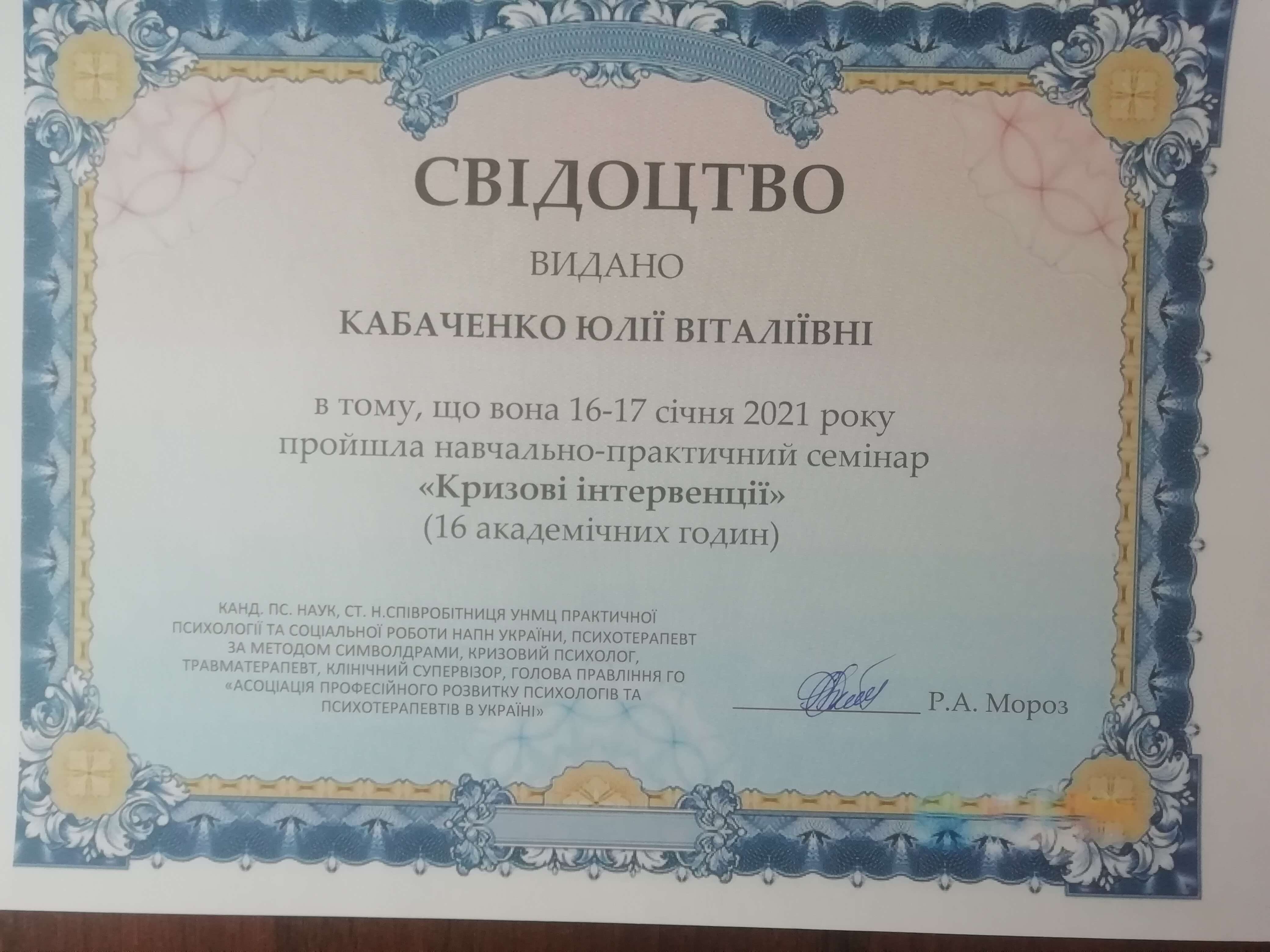 Сертификат 2 Юлия  Ка...