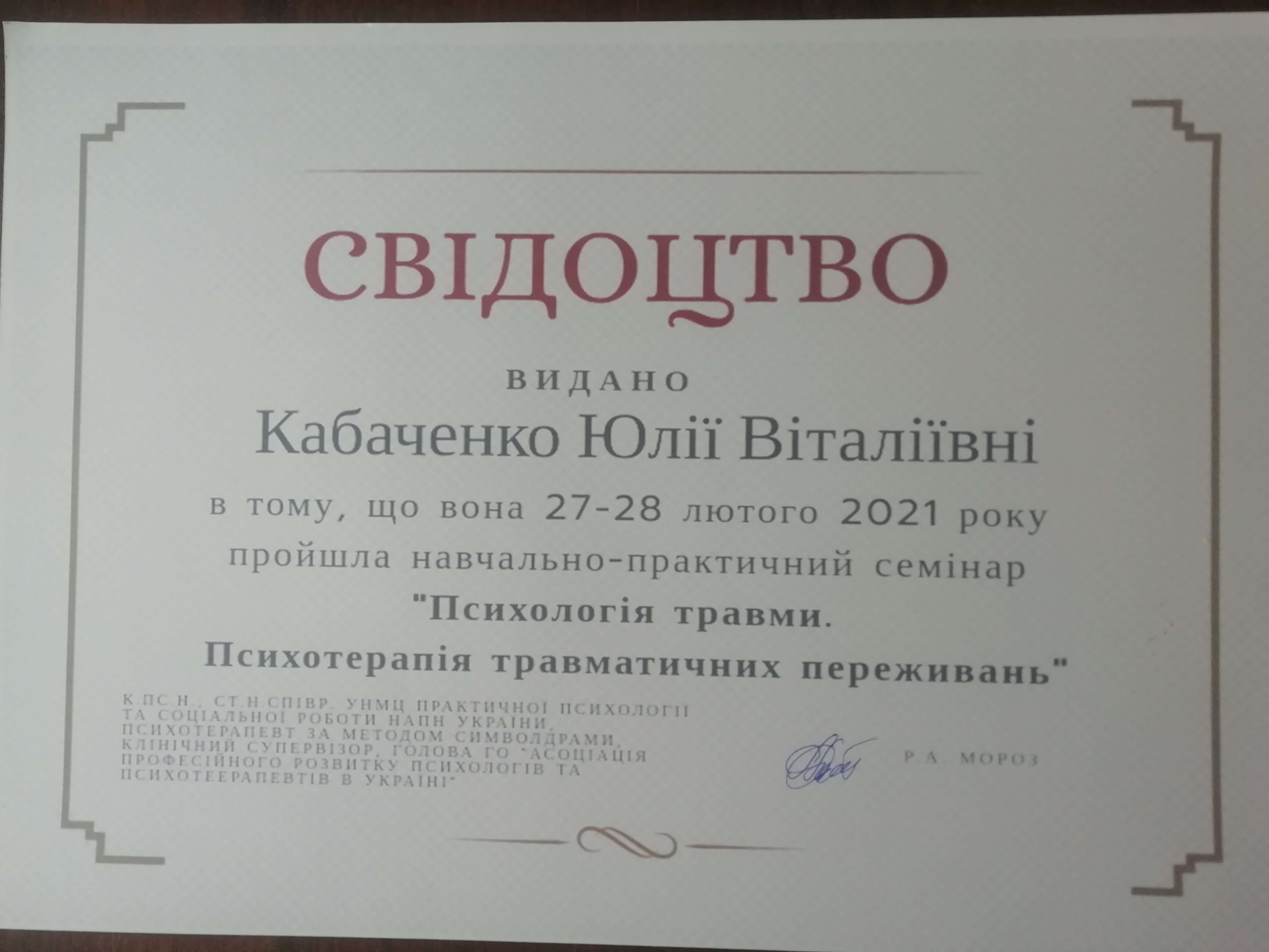 Сертификат 3 Юлия  Ка...