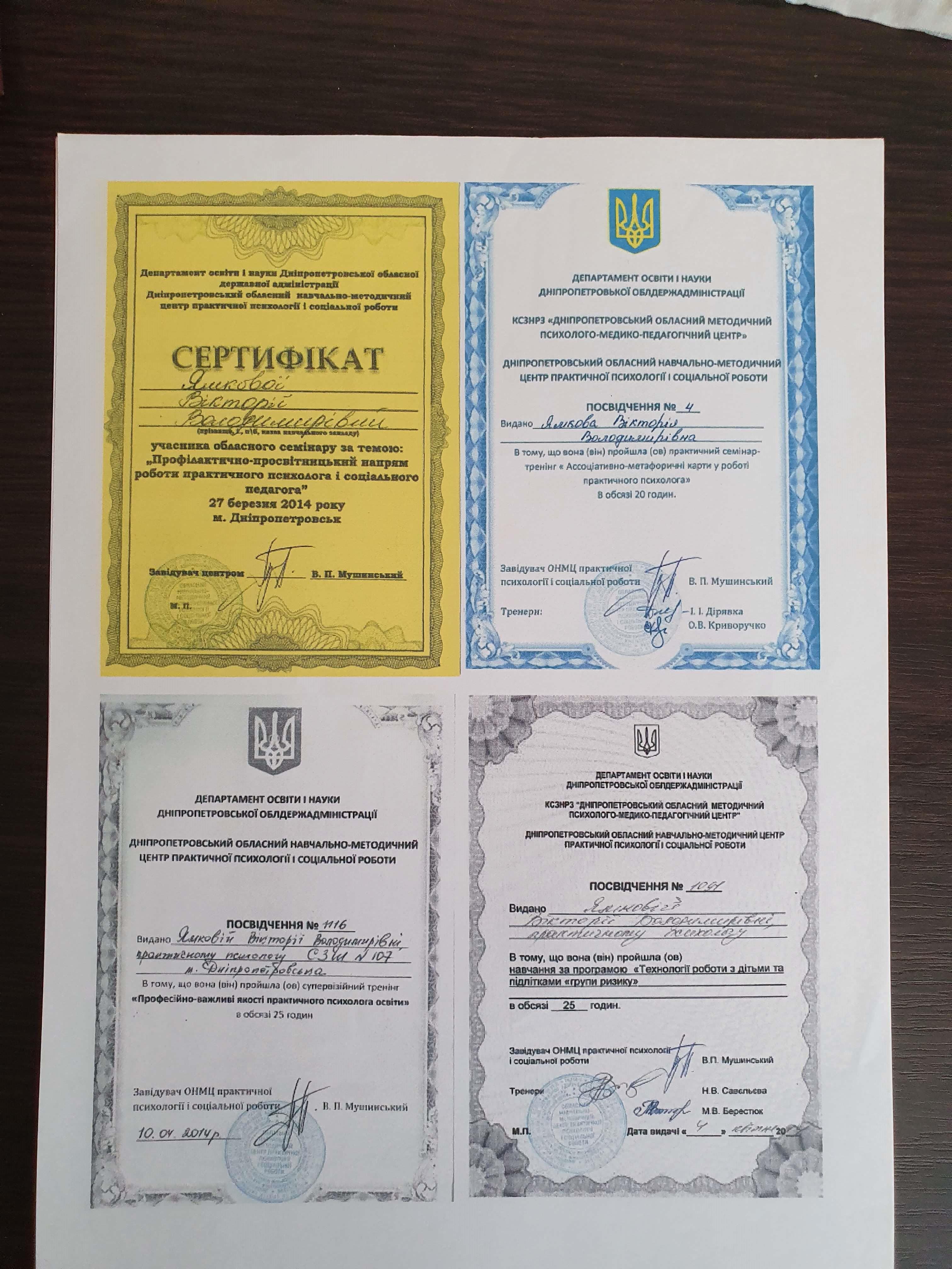 Сертифікат 5 Вікторія Ям...