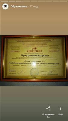 Сертификат 1 Екатерина Бо...
