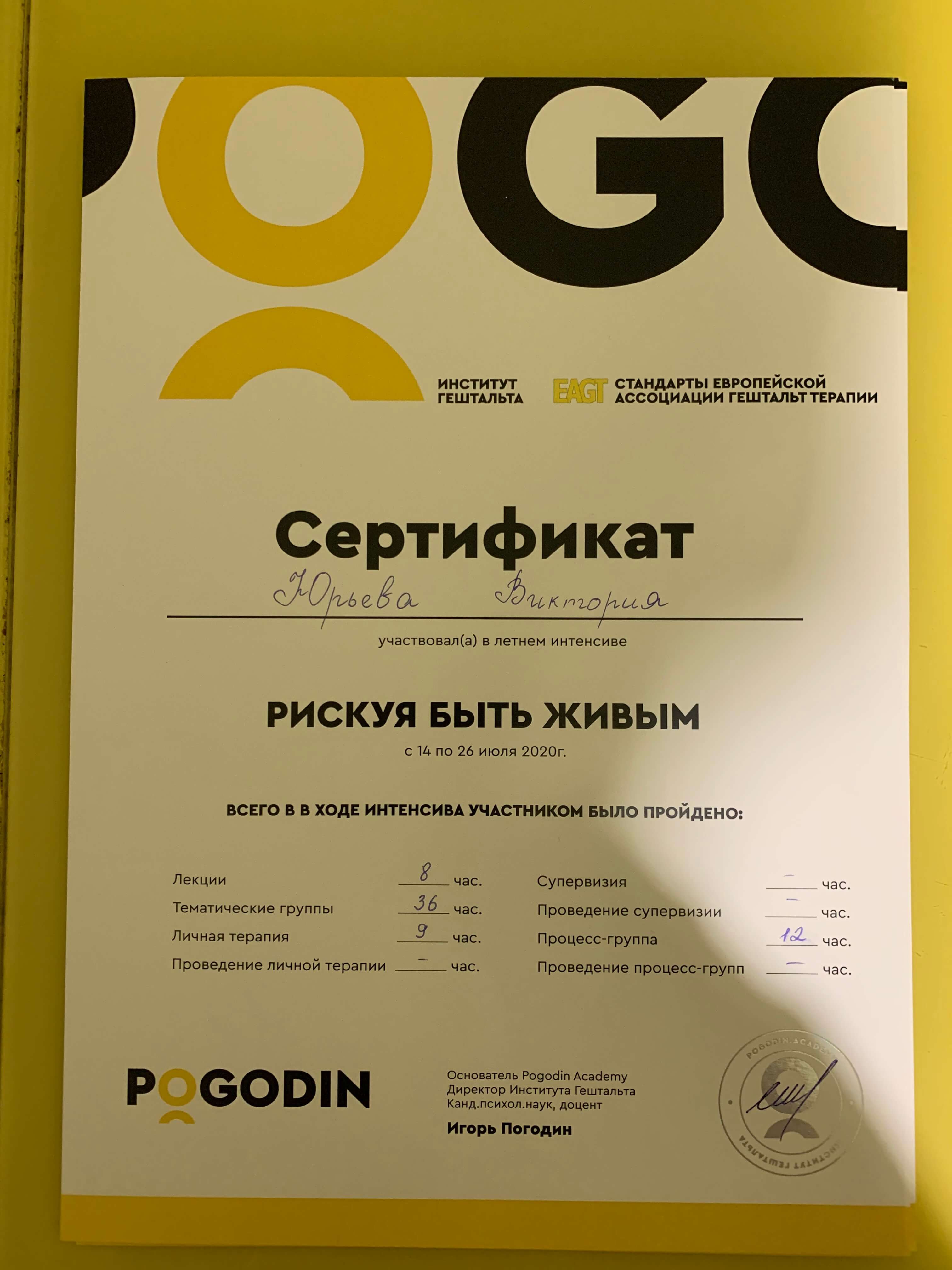 Сертифікат 5 Вікторія  Юр...