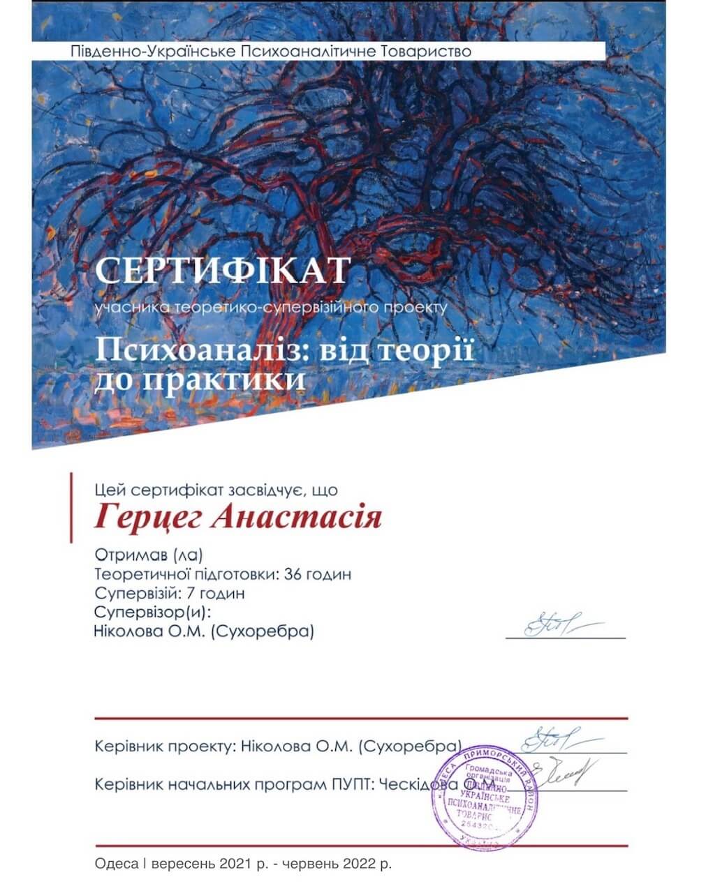 Сертификат 3 Анастасія Ге...