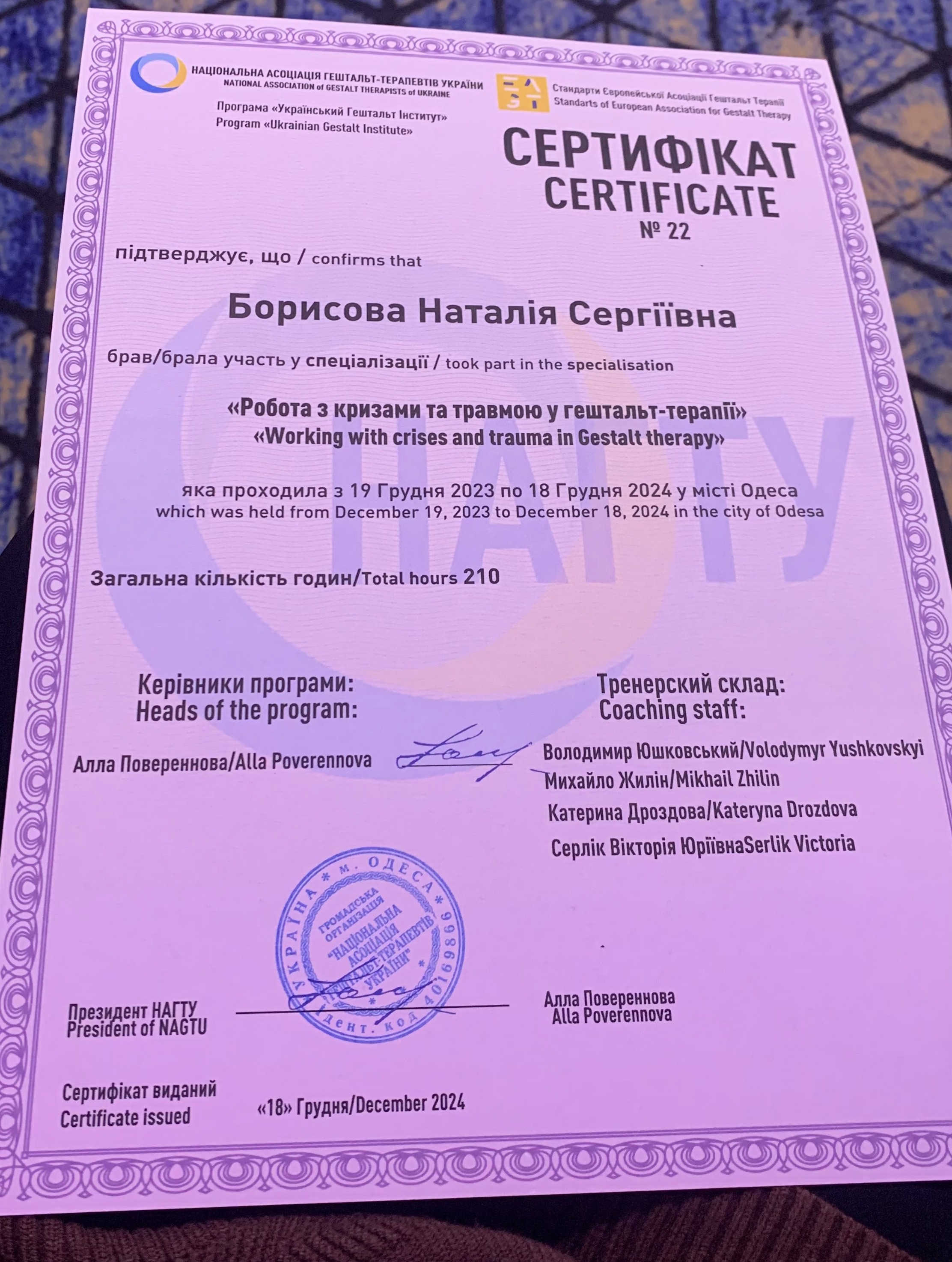 Сертификат 5 Наталия Бо...