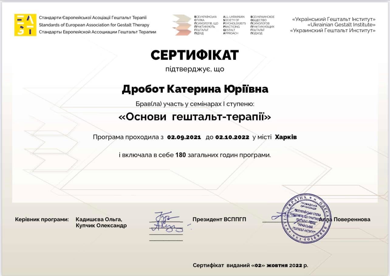 Сертифікат 2 Катерина Др...