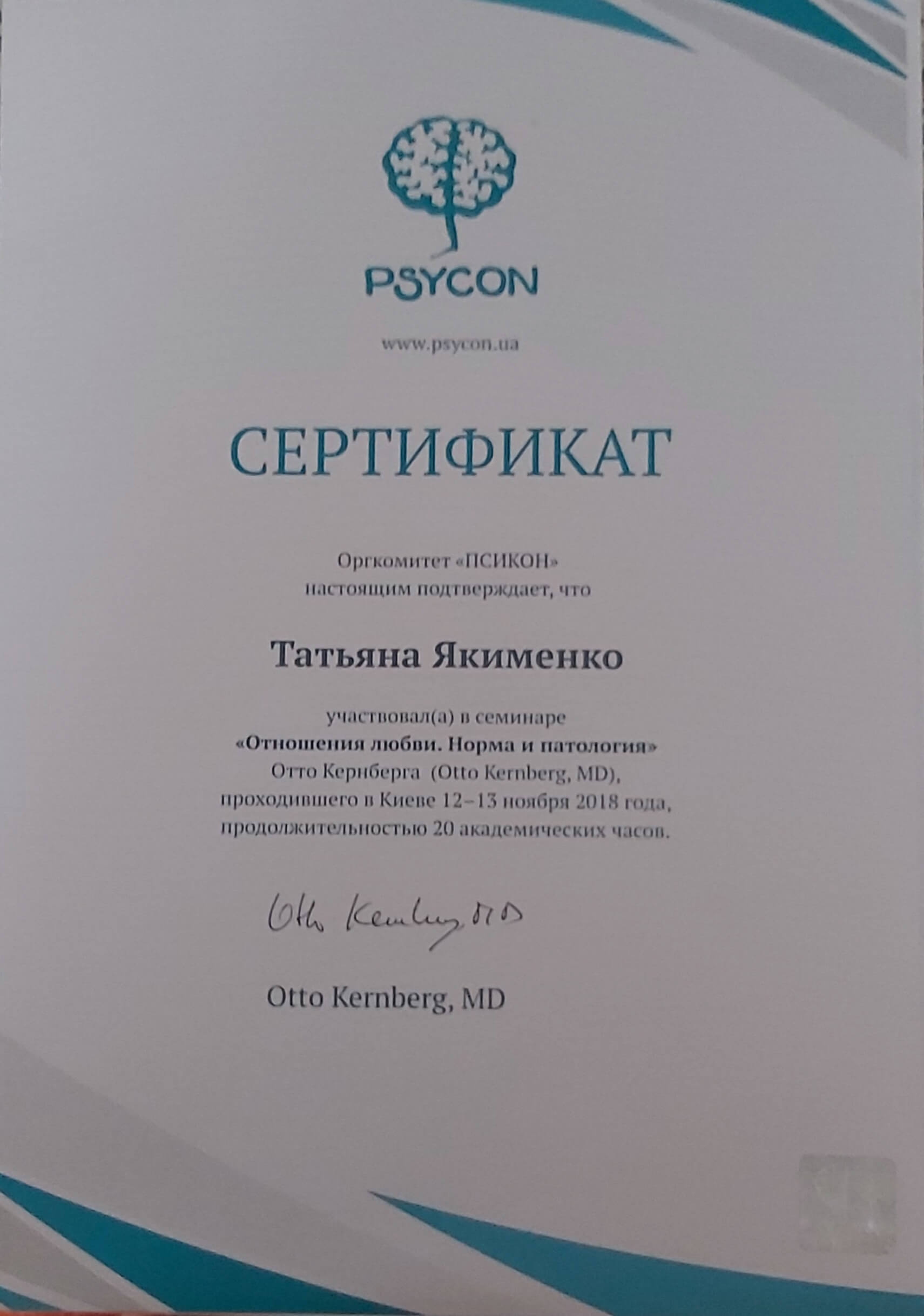 Сертификат 1 Татьяна  Як...