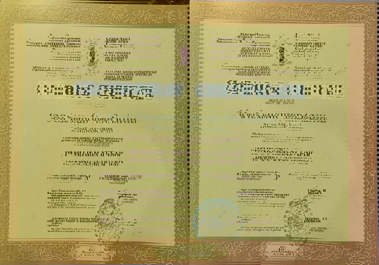 Сертифікат 5 Сніжана  Со...