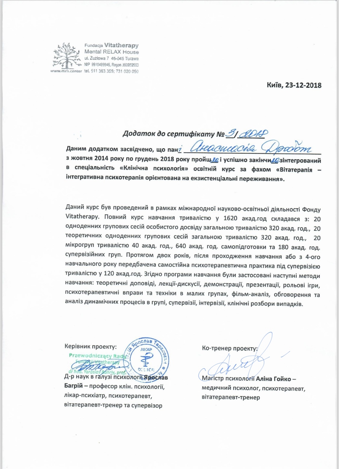 Сертифікат 2 Анастасія  Др...