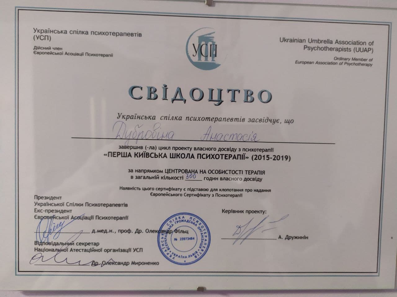 Сертифікат 3 Анастасія Ду...