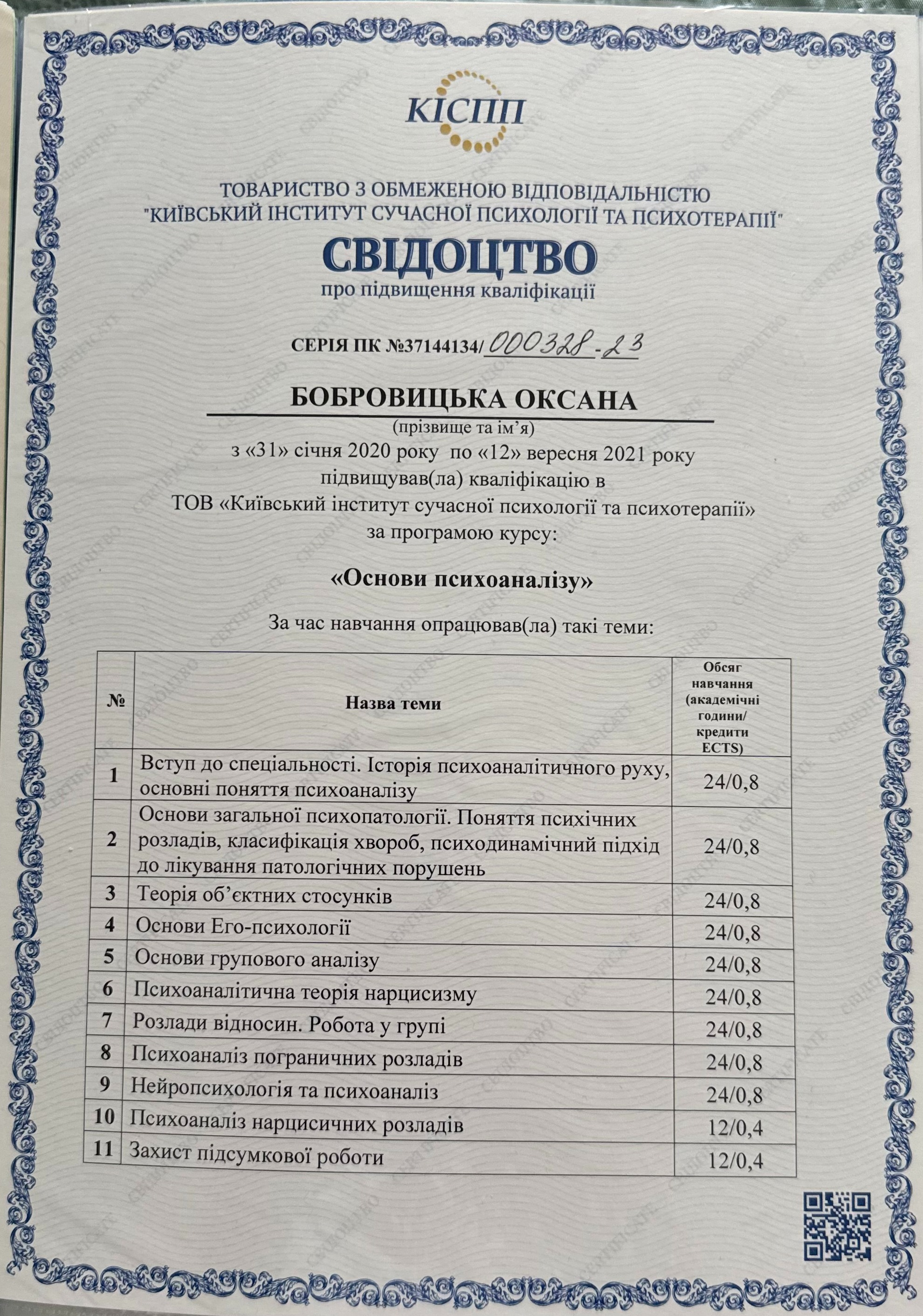 Сертифікат 2 Оксана Бо...