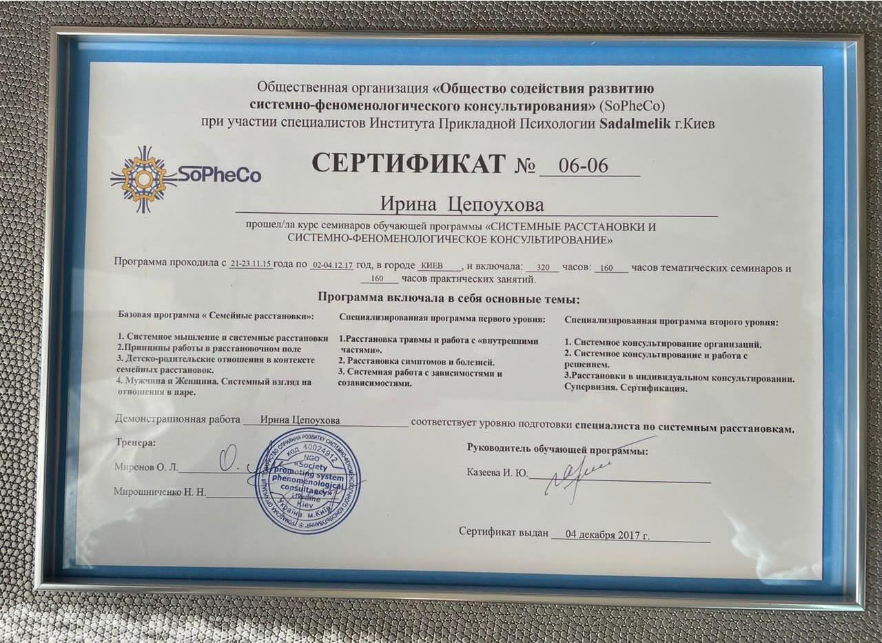 Сертифікат 1 Ірина Це...