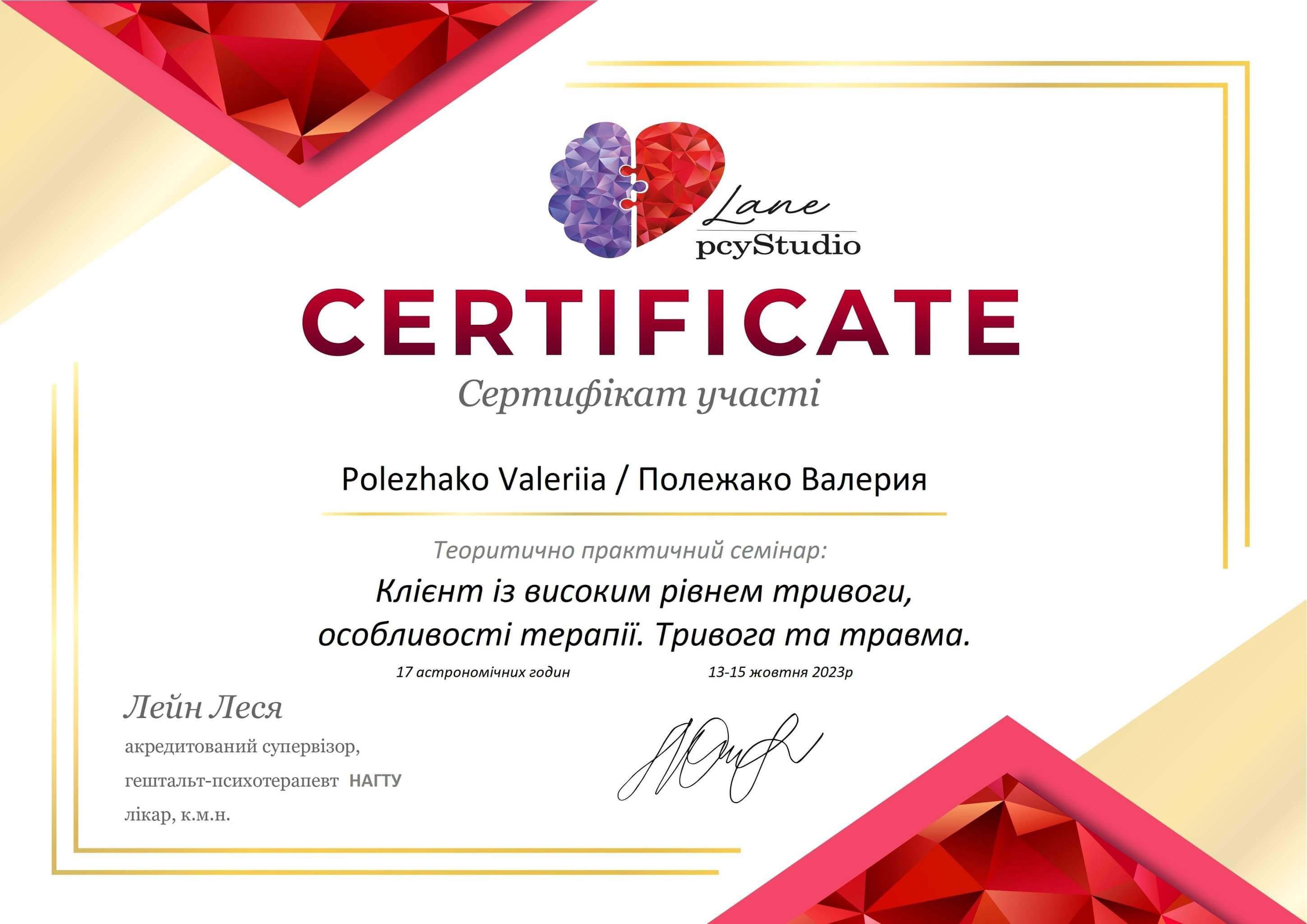 Сертификат 2 Валерия  По...