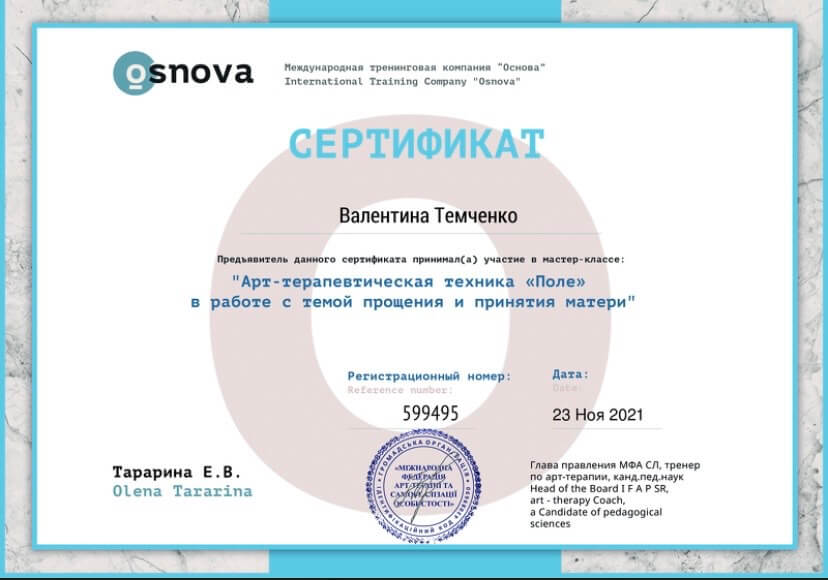 Сертификат 4  Валентина Ку...