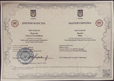 Сертифікат 1 Ольга Бу...