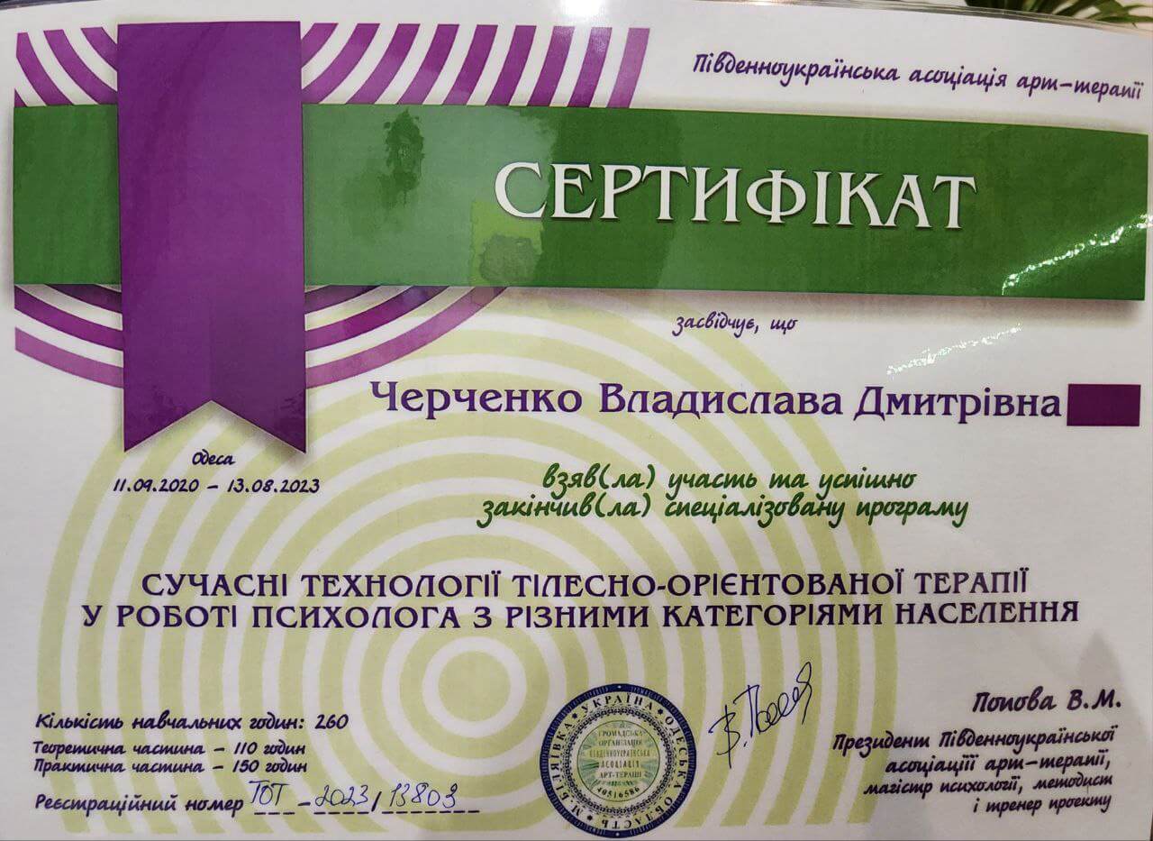 Сертификат 1 Владислава Че...