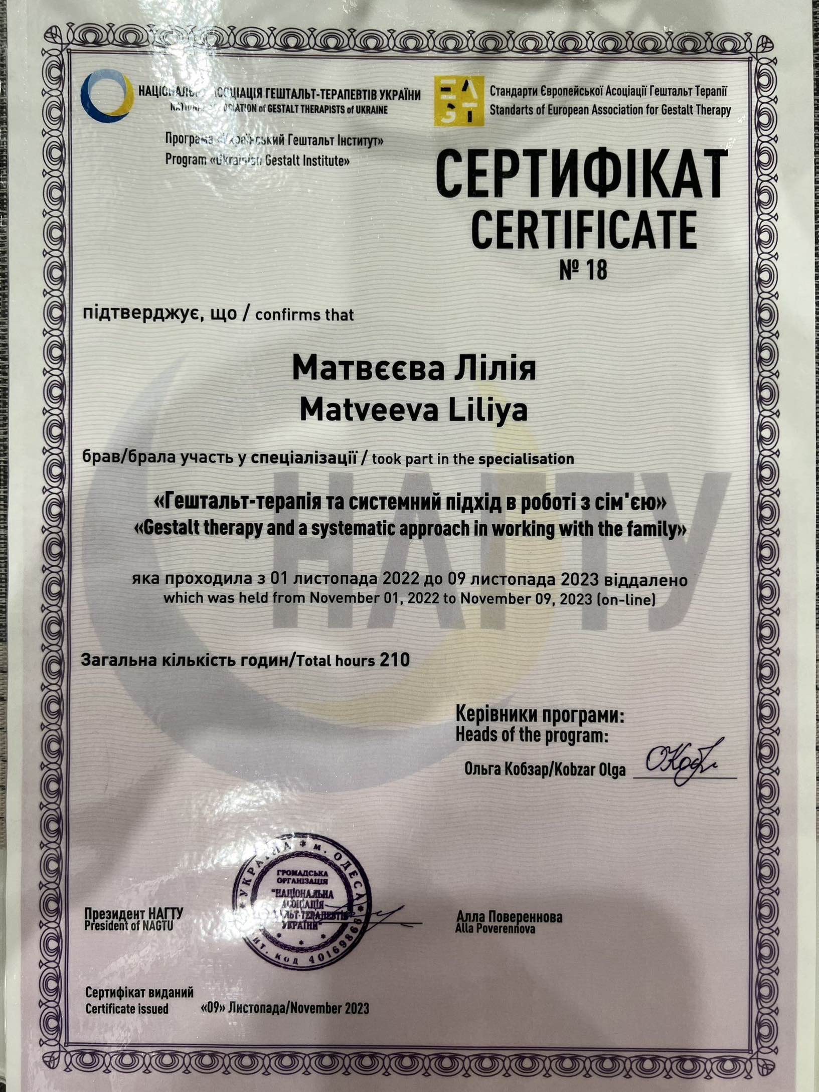 Сертифікат 5 Лілія Ма...