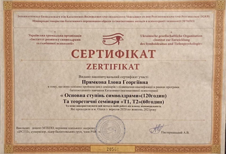 Сертификат 5 Илона Пр...