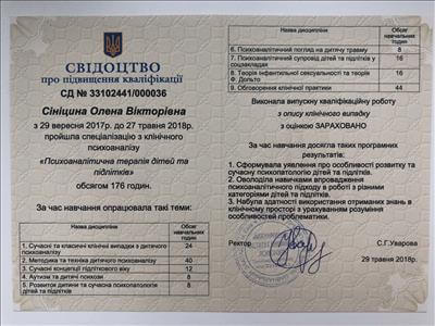 Сертифікат 3 Олена Сі...