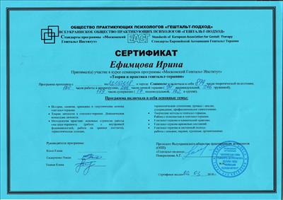 Сертификат 2 Ирина Єф...