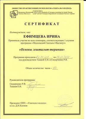 Сертификат 4 Ирина Єф...