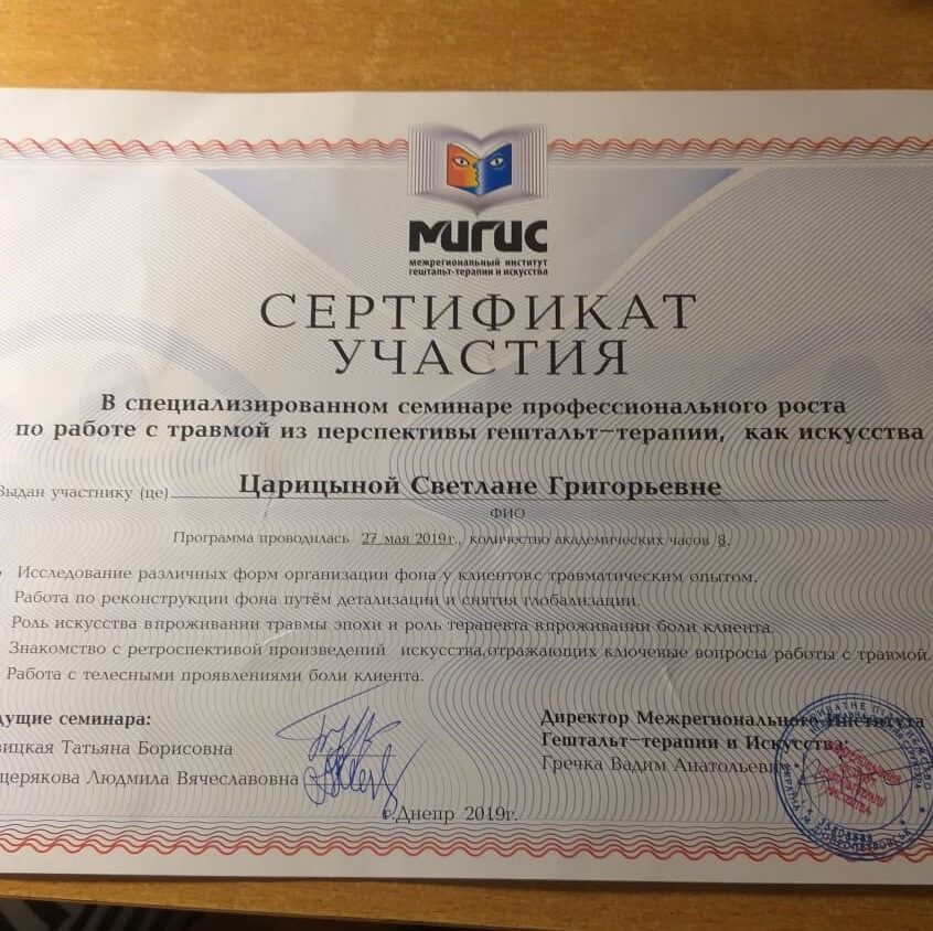 Сертификат 5 Светлана Ца...