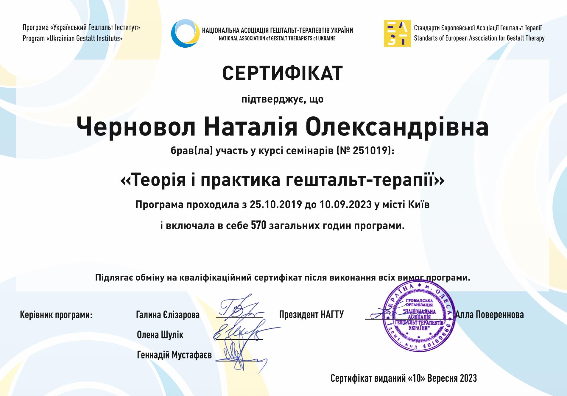 Сертификат 5 Наталья  Че...