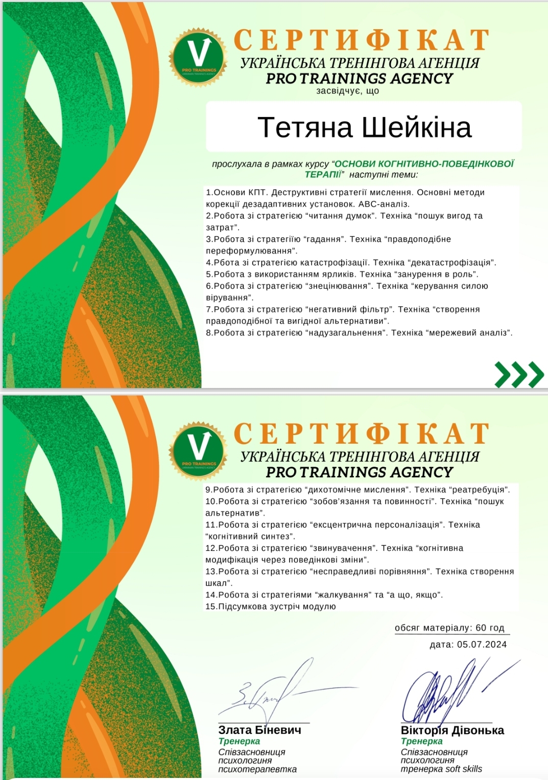 Сертифікат 3 Тетяна Ше...