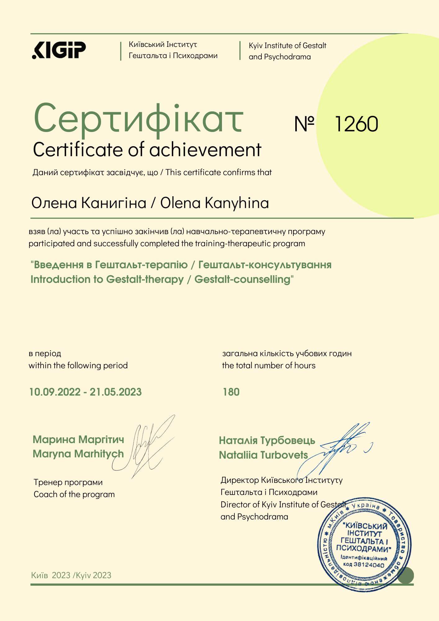 Сертификат 2 Каныгина Ол...