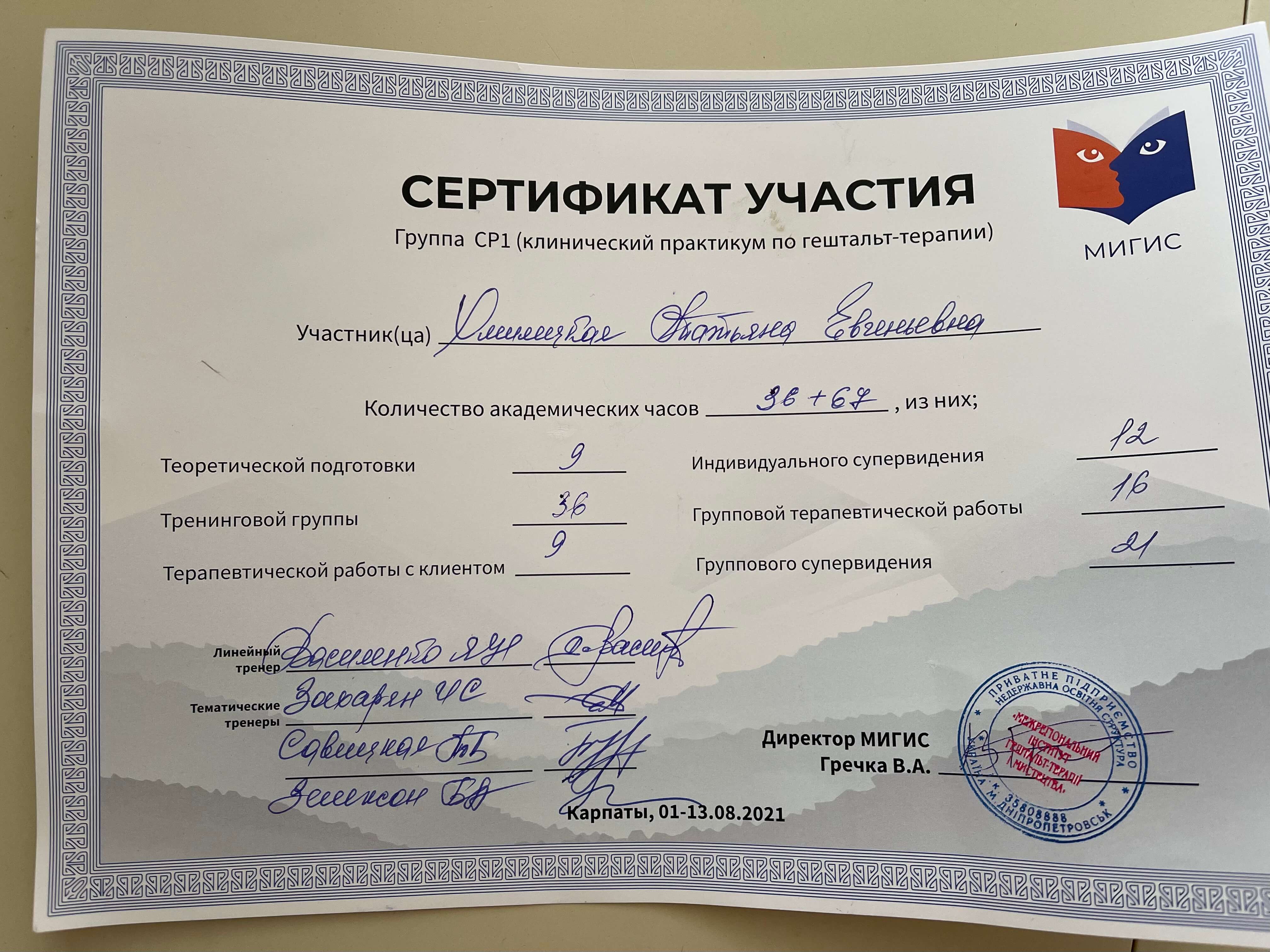 Сертифікат 2 Тетяна Хм...