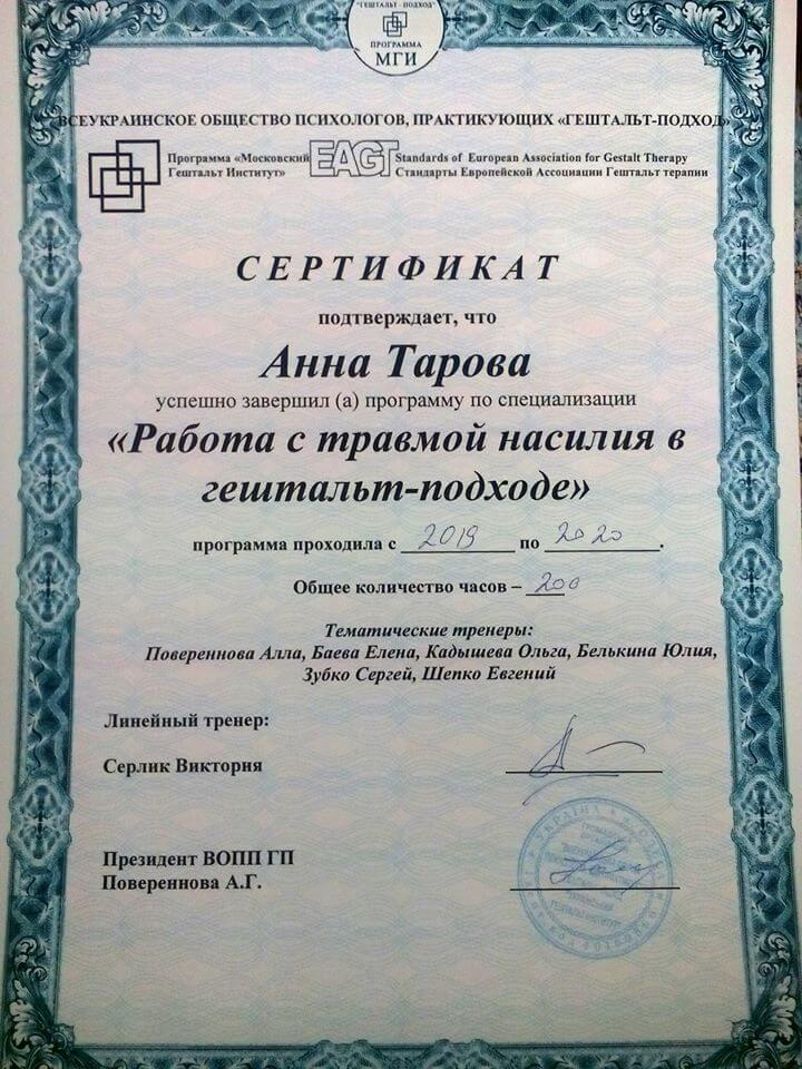 Сертифікат 2 Ганна Та...