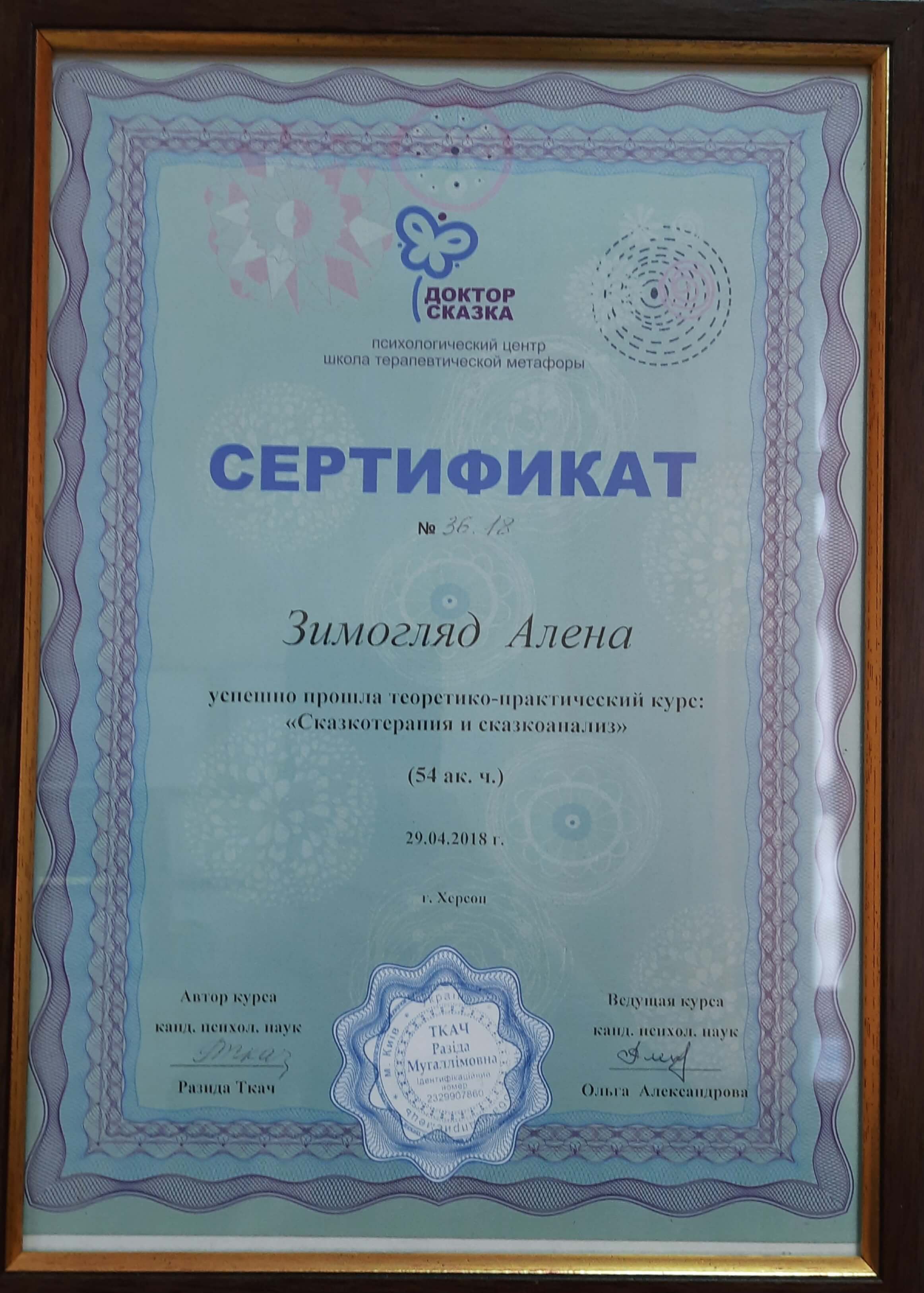 Сертифікат 2 Альона Зи...