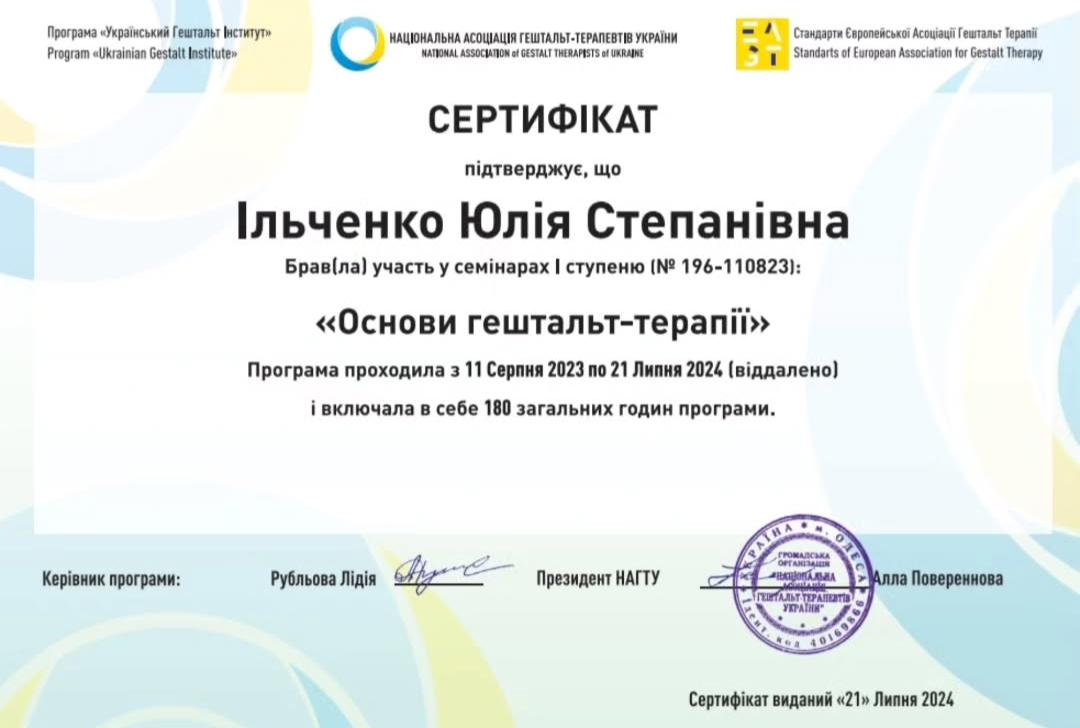 Сертифікат 2 Юлія Іл...