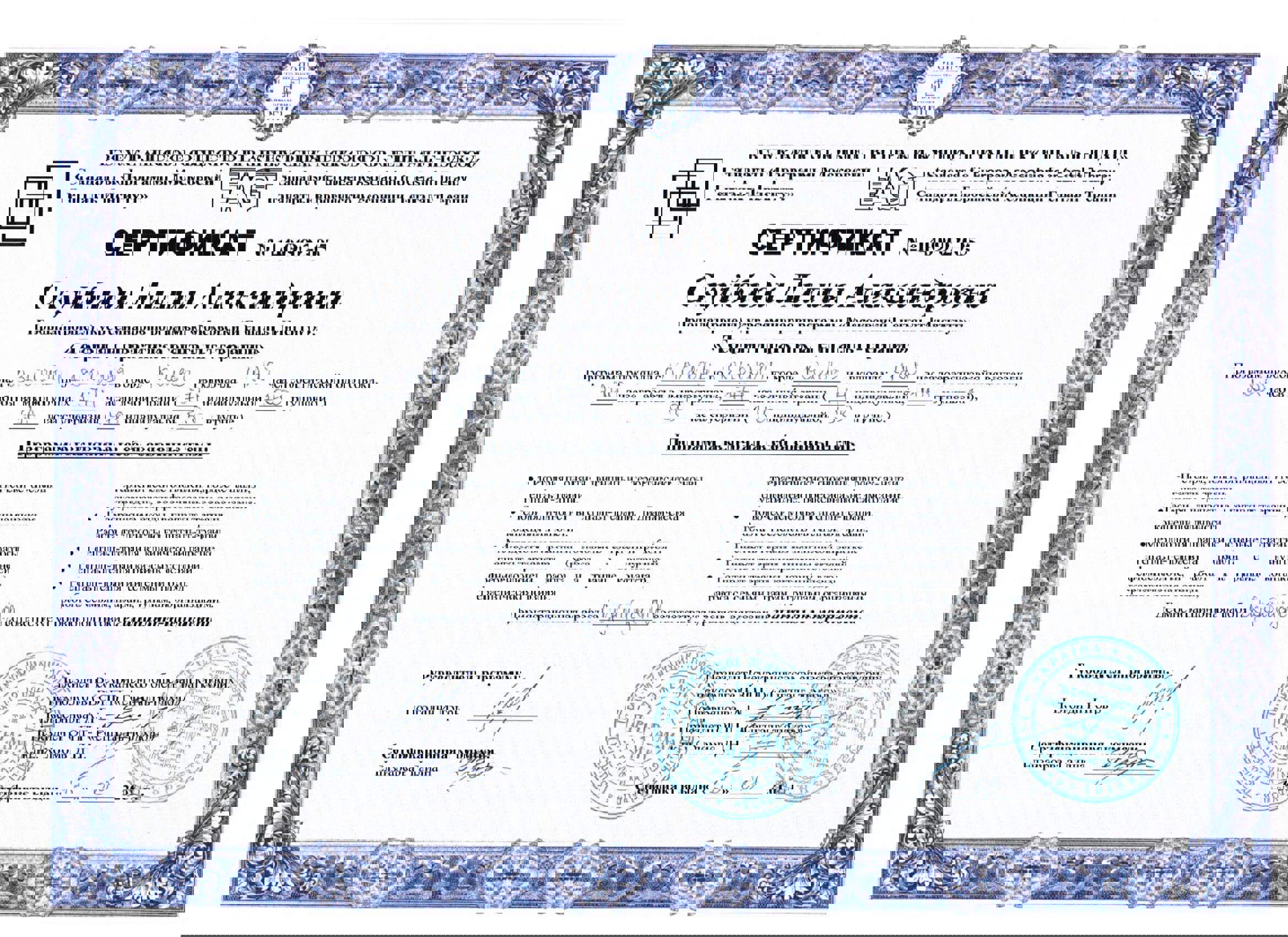 Сертифікат 1 Лілія Ск...