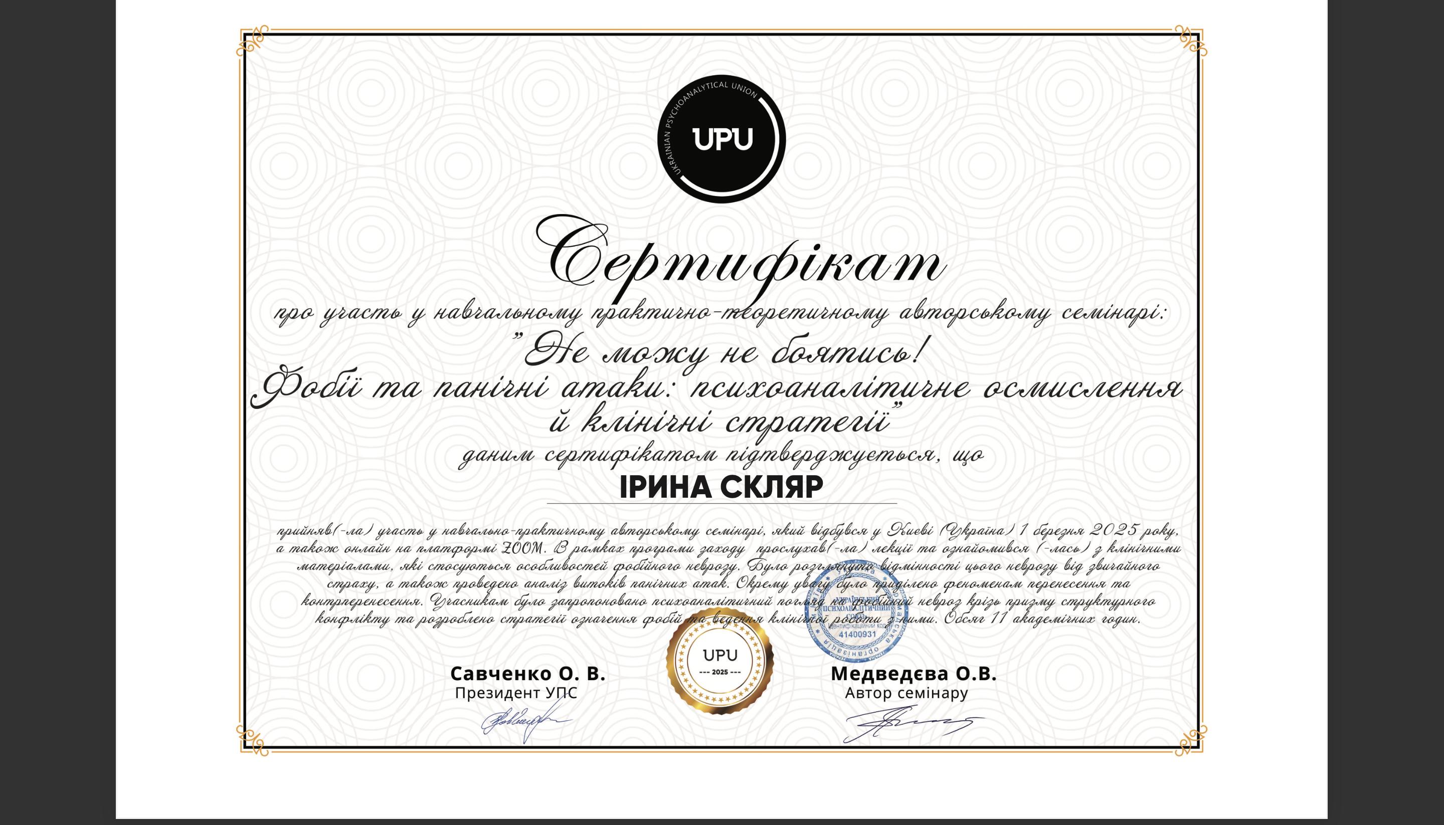 Сертифікат 4 Ірина Ск...