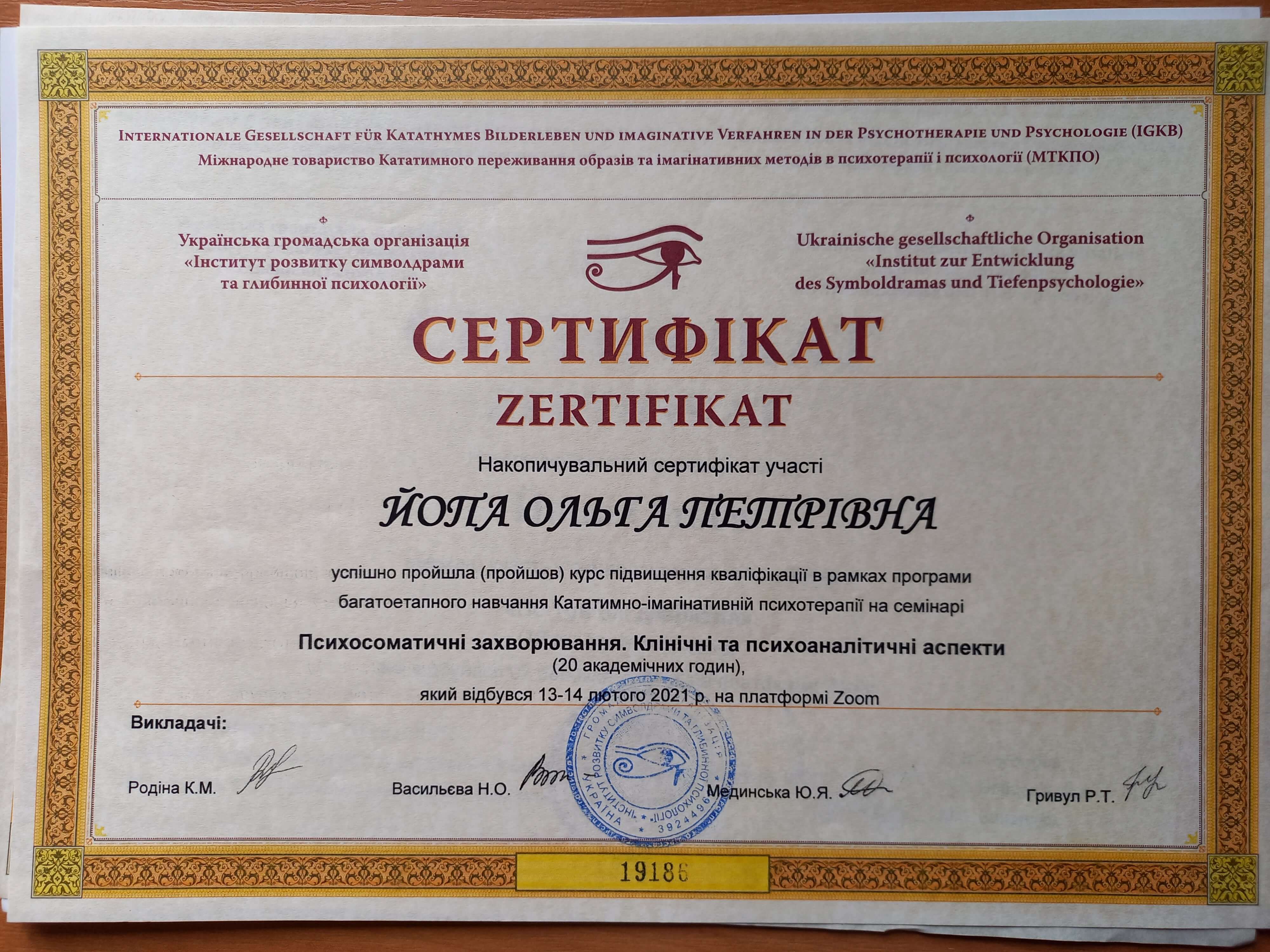 Сертификат 2 Ольга  Йо...