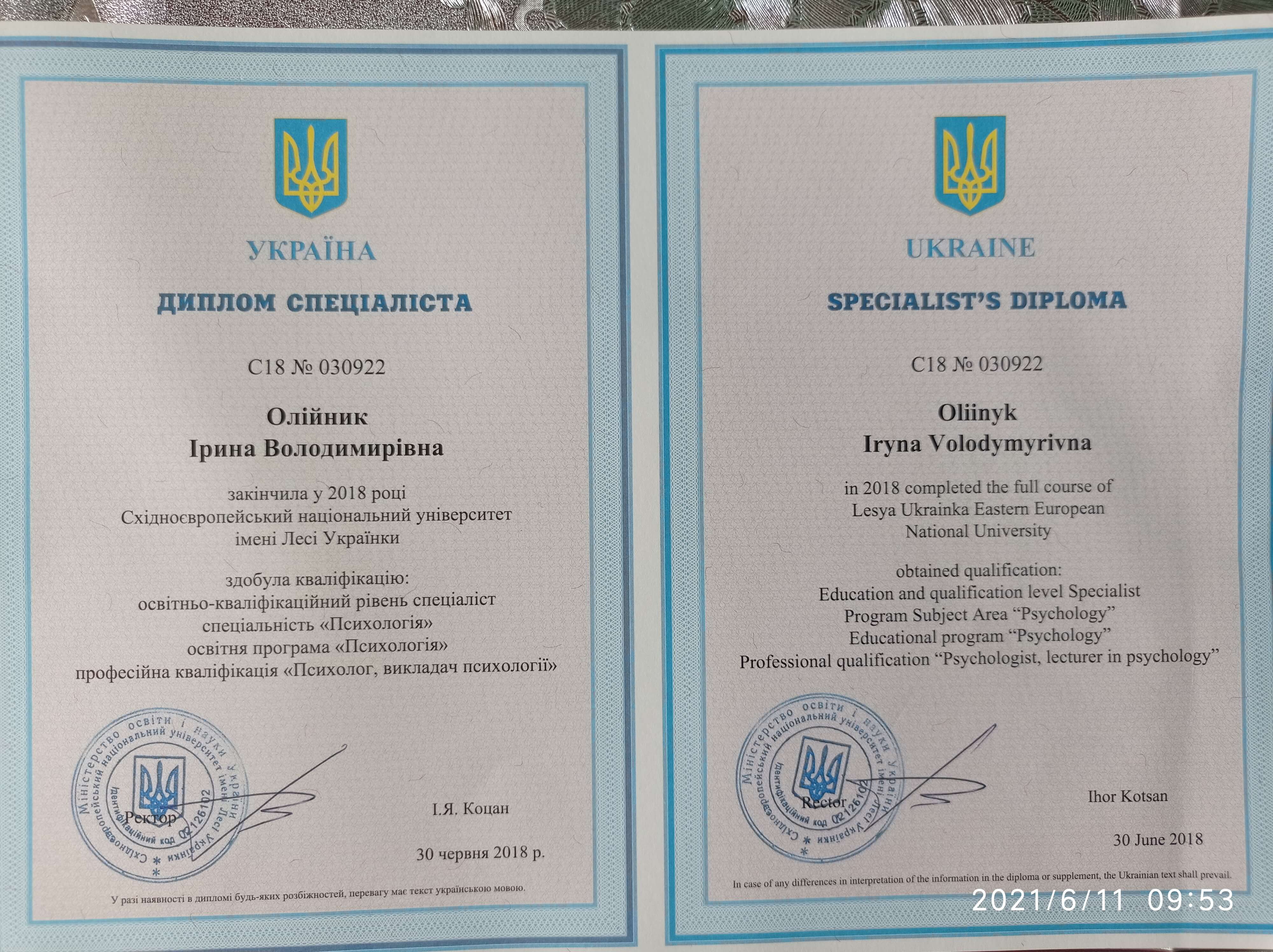 Сертификат 1 Ирина Ир...