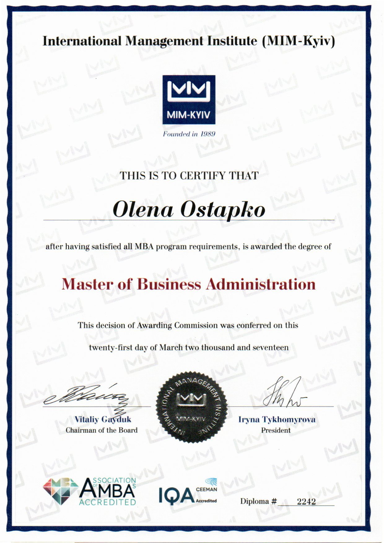 Сертифікат 4 Олена Ос...