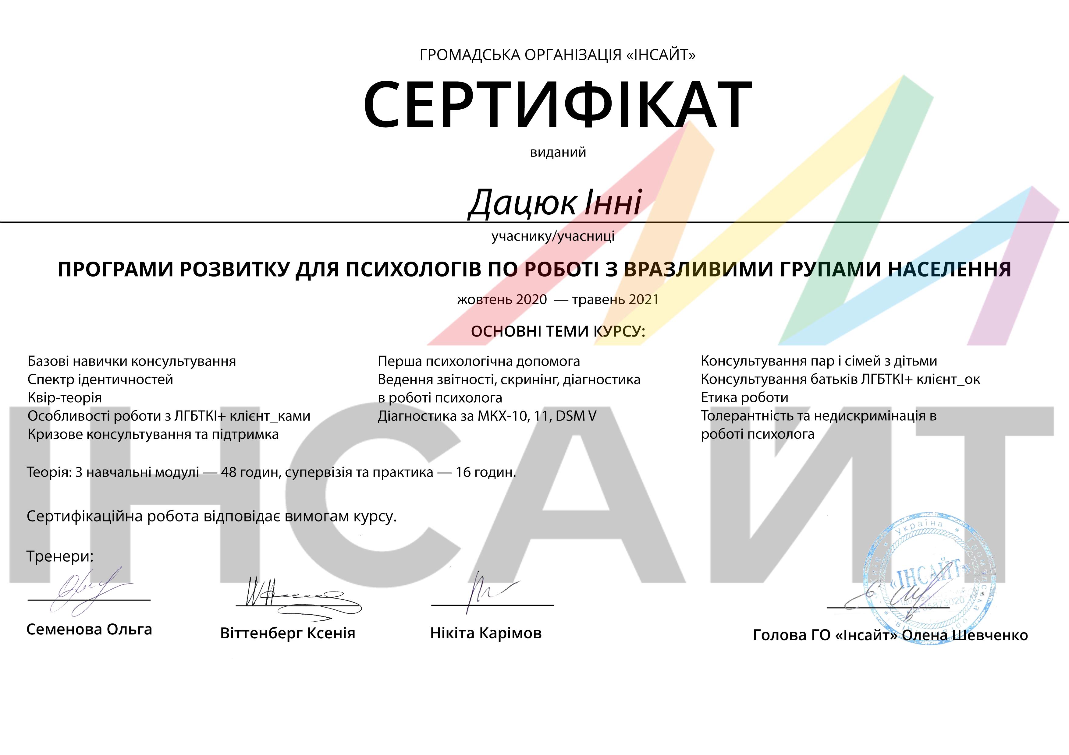 Сертифікат 3 Інна  Да...