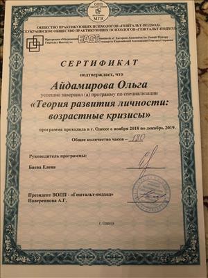 Сертификат 2 Ольга Ай...