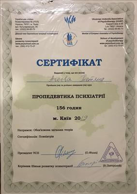 Сертифікат 2 Тетяна Аг...