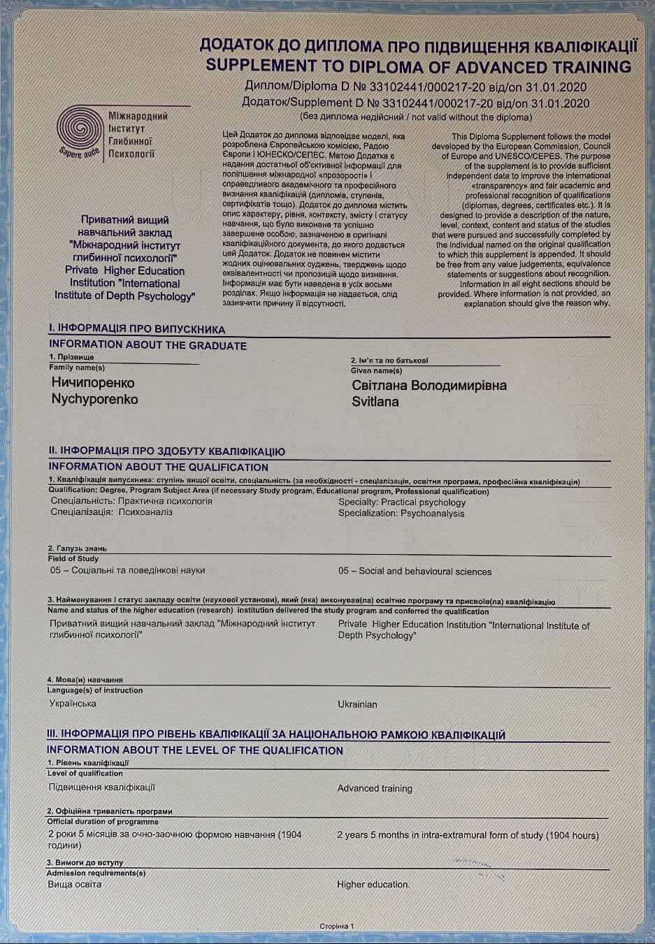Сертифікат 2 Світлана Ни...