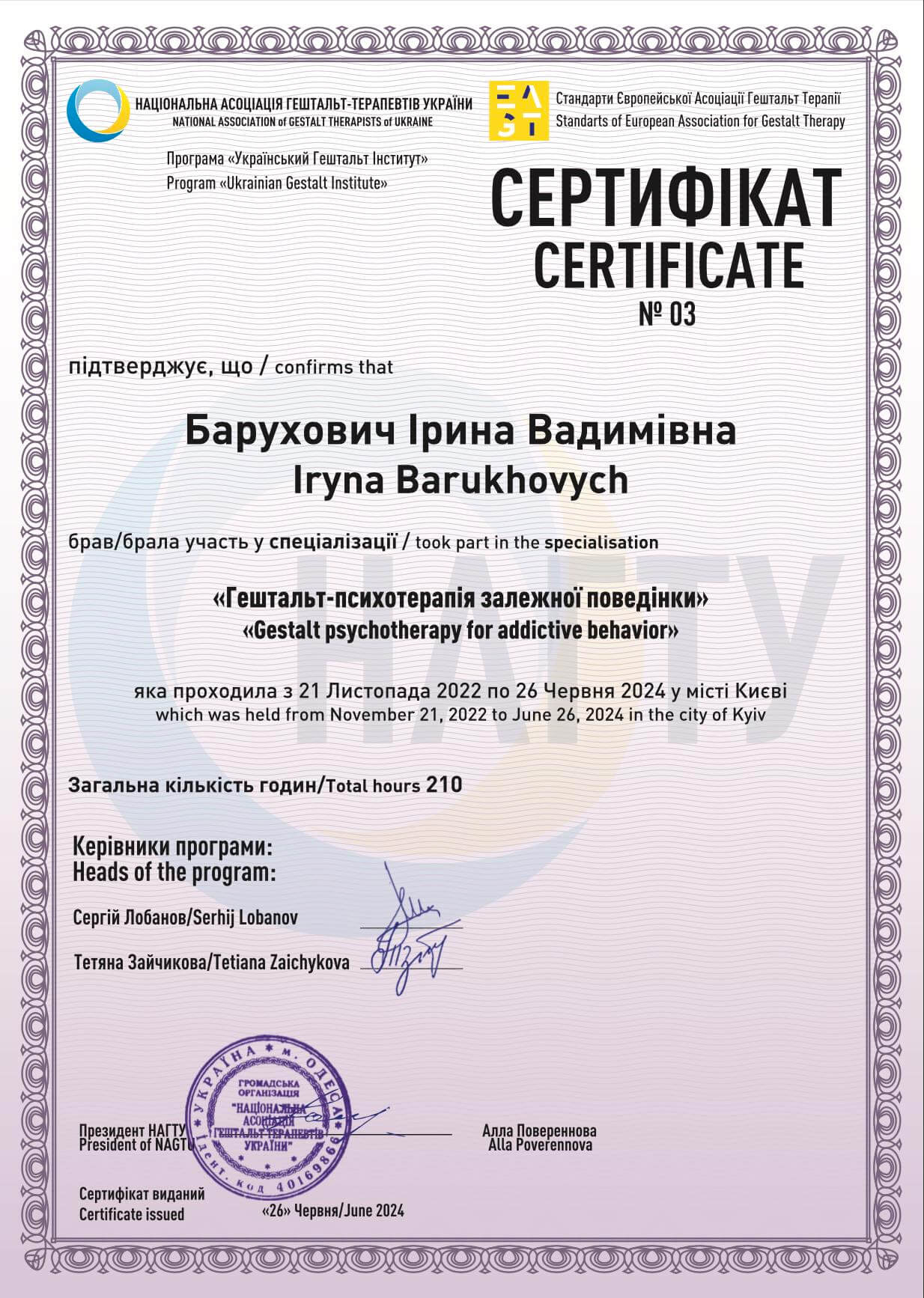 Сертифікат 5 Ірина  Є...