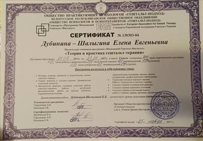 Сертификат 2 Елена  Ду...