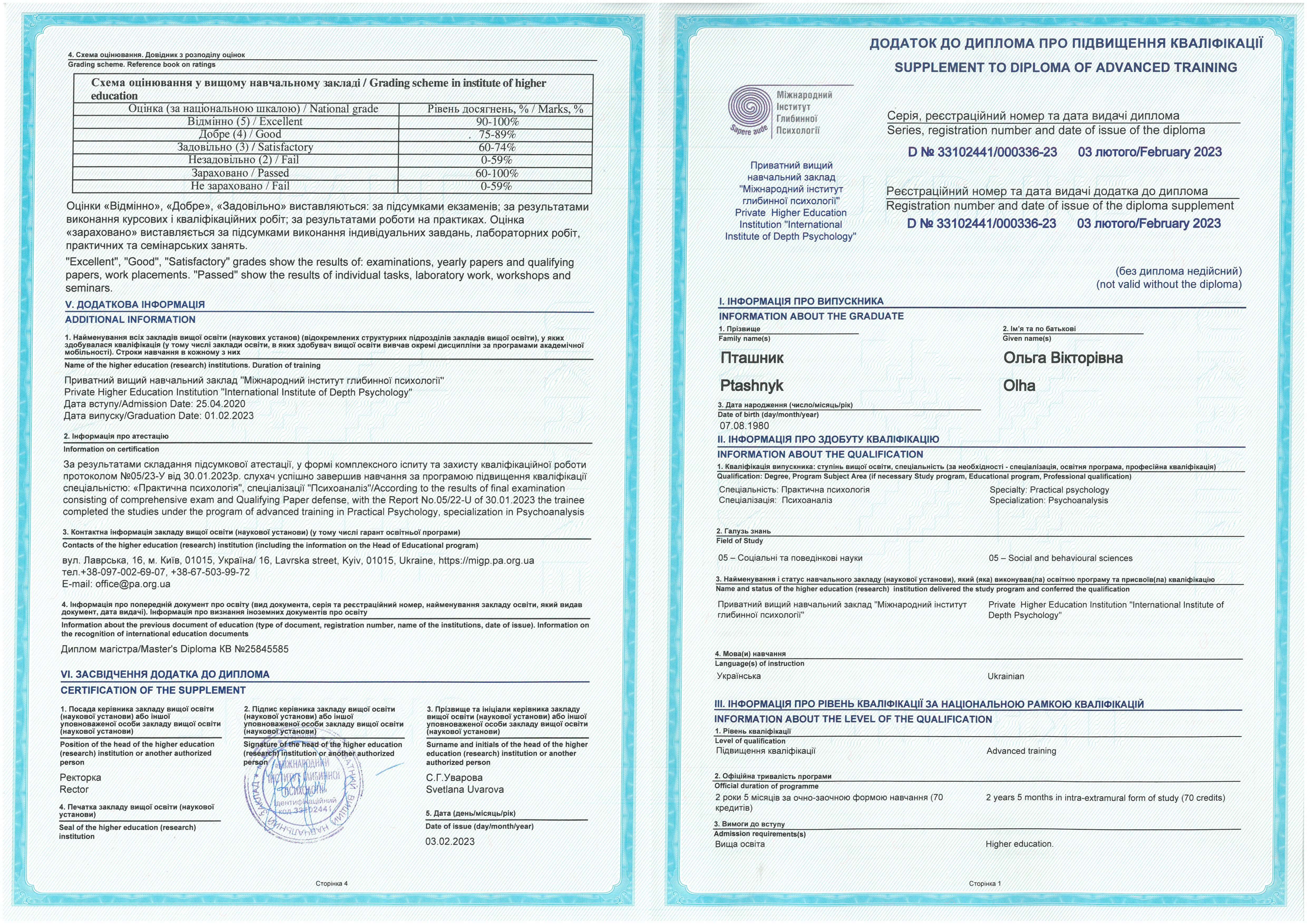 Сертифікат 2 Ольга Пт...