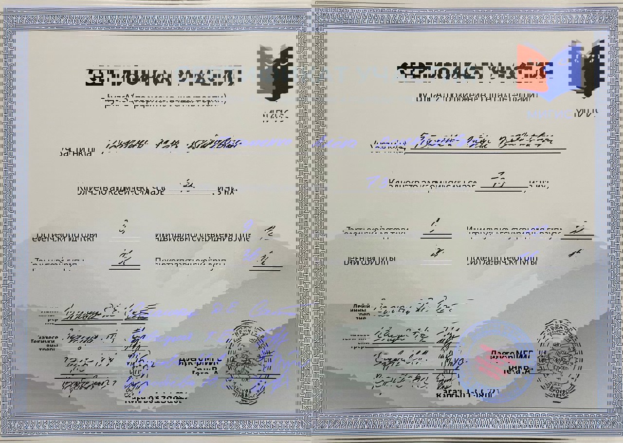 Сертификат 1 Алена  По...