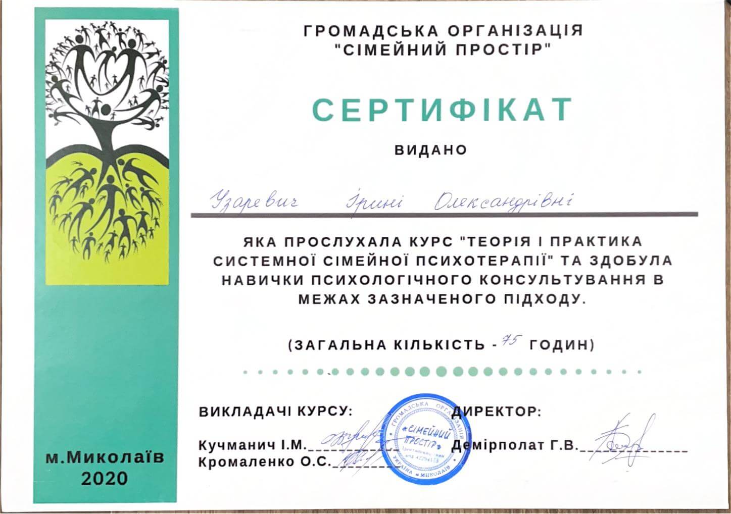 Сертификат 2 Ирина Уз...