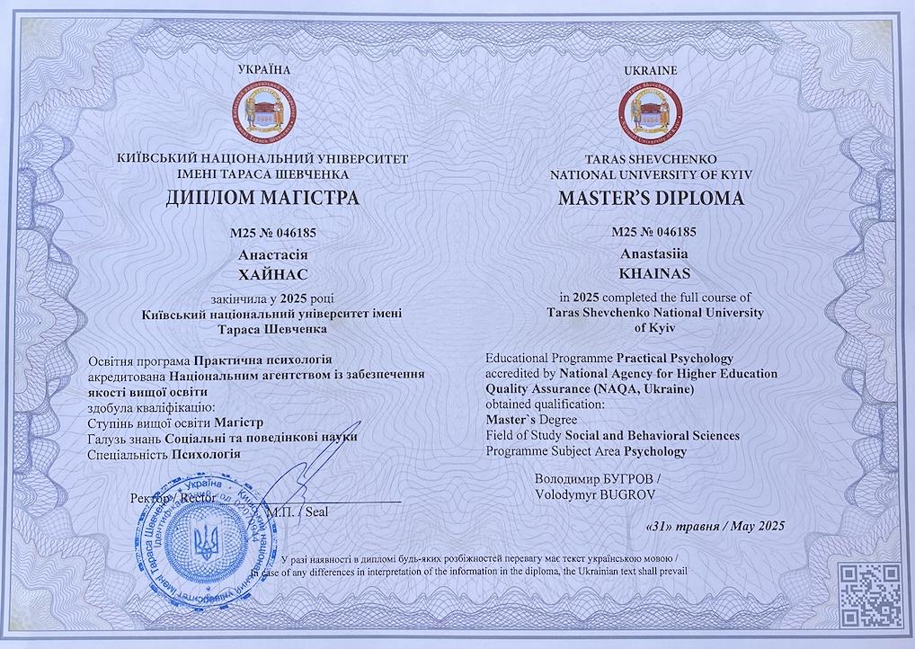Сертифікат 1 Анастасія Ха...