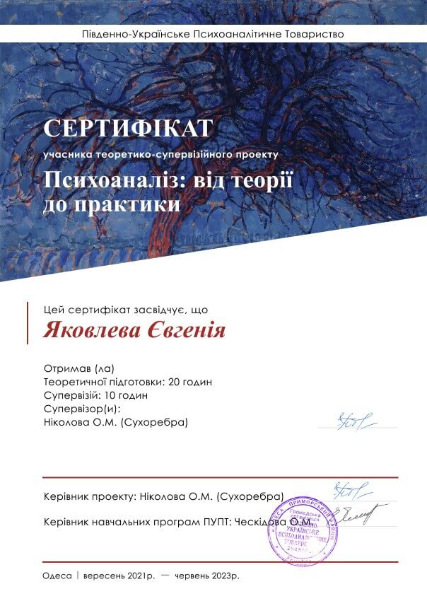 Сертифікат 5 Євгенія Як...