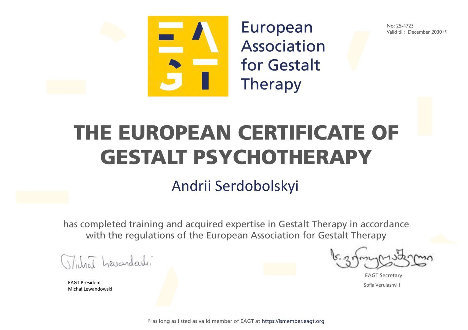 European Association for Gestalt Therapy, Gestalt Therapy